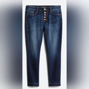 Prosperity Micah Button Front Straight Leg Jean Size 30 Inseam 28"